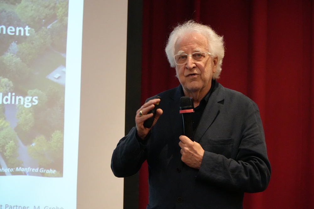 德國建築師Joachim Eble強調永續城市須從密度、自然、公共空間與能源整合多面向思考。