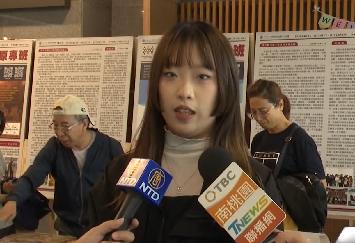 二年級田韓依伶同學分享，在傳統編織文化中，編織的方法和形狀反映了對大自然的理解。