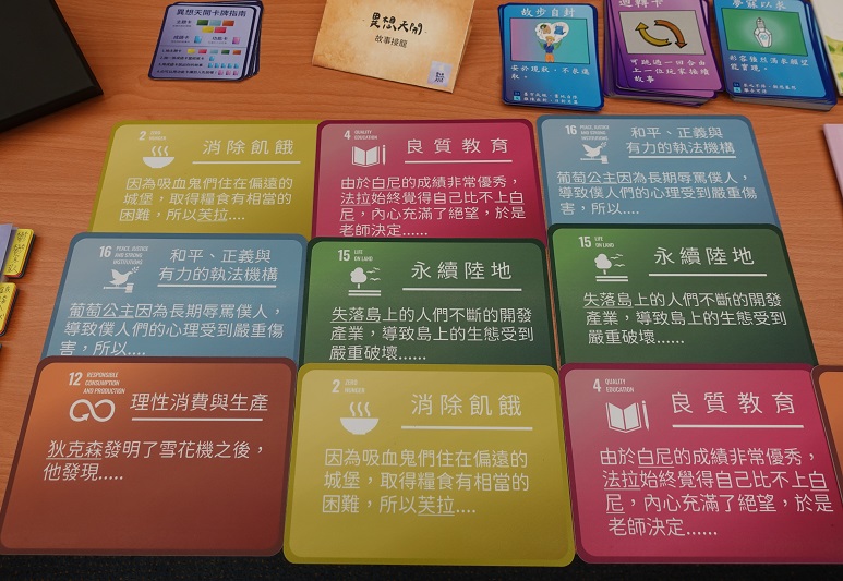 永續發展議題持續受到關注，畢業生所設計的課程、教材教具扣緊聯合國永續發展目標(SDGs)。