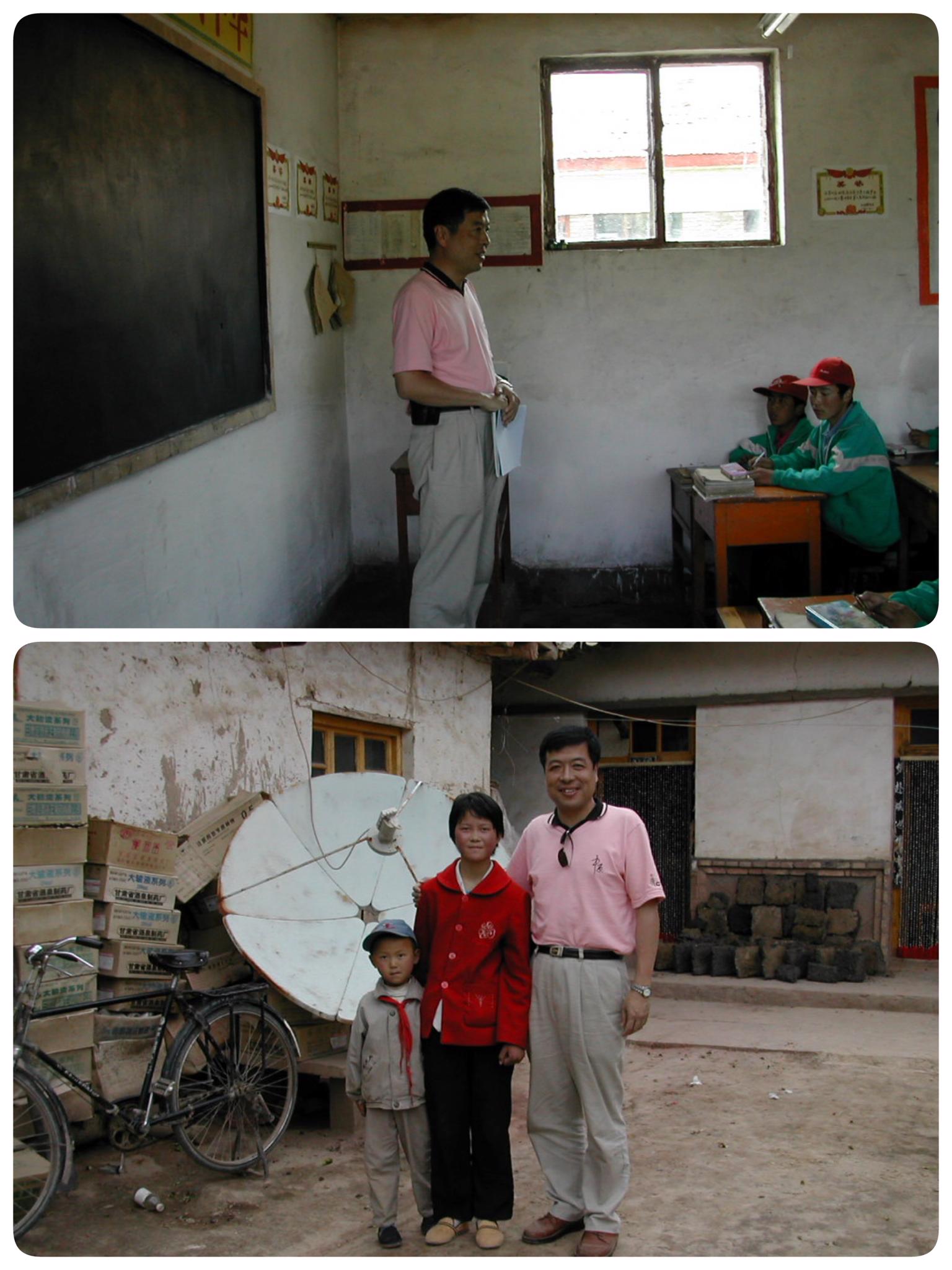 (圖)2002年秦宗春就帶著四名學生到大陸甘肅省的偏鄉-黃羊川做志工服務