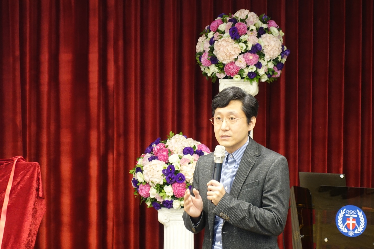樂器工程學程主任張浩也向在場的學長姐表示感謝對音樂學程的支持與肯定。